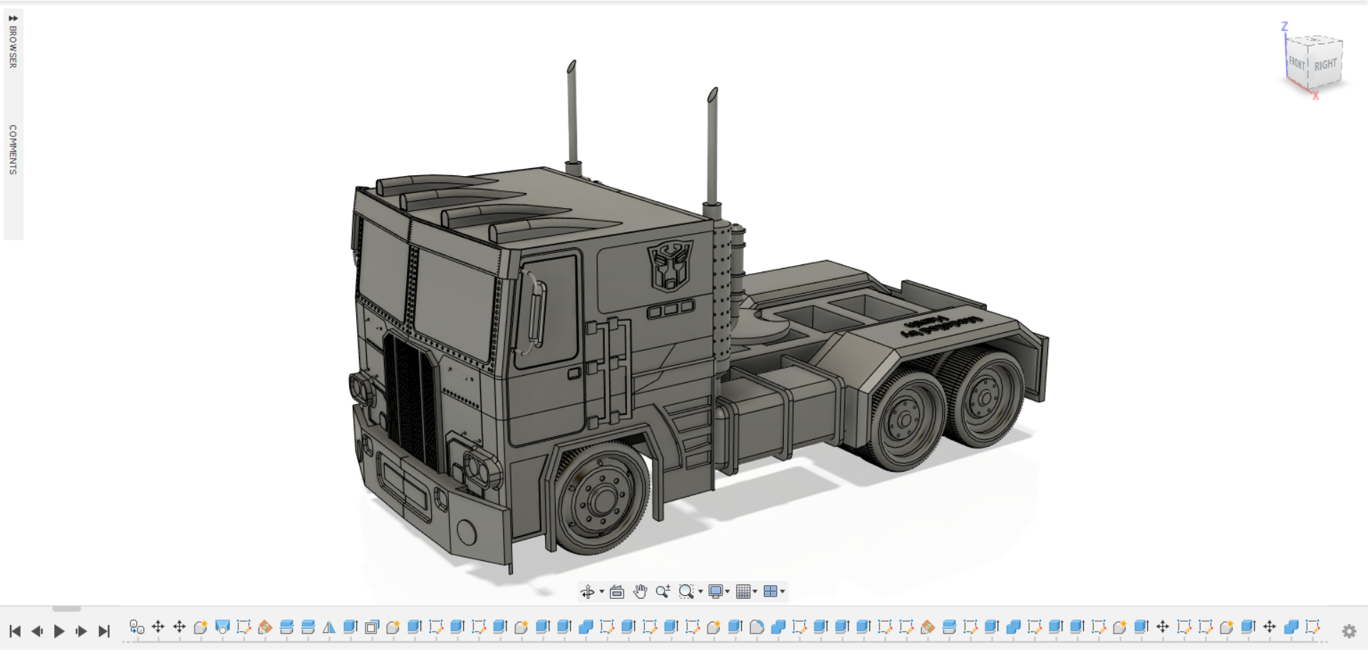 G057458-擎天柱-福莱纳 Fl86 卡车=巴士大巴汽车