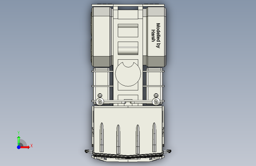 G057458-擎天柱-福莱纳 Fl86 卡车=巴士大巴汽车 正面视图