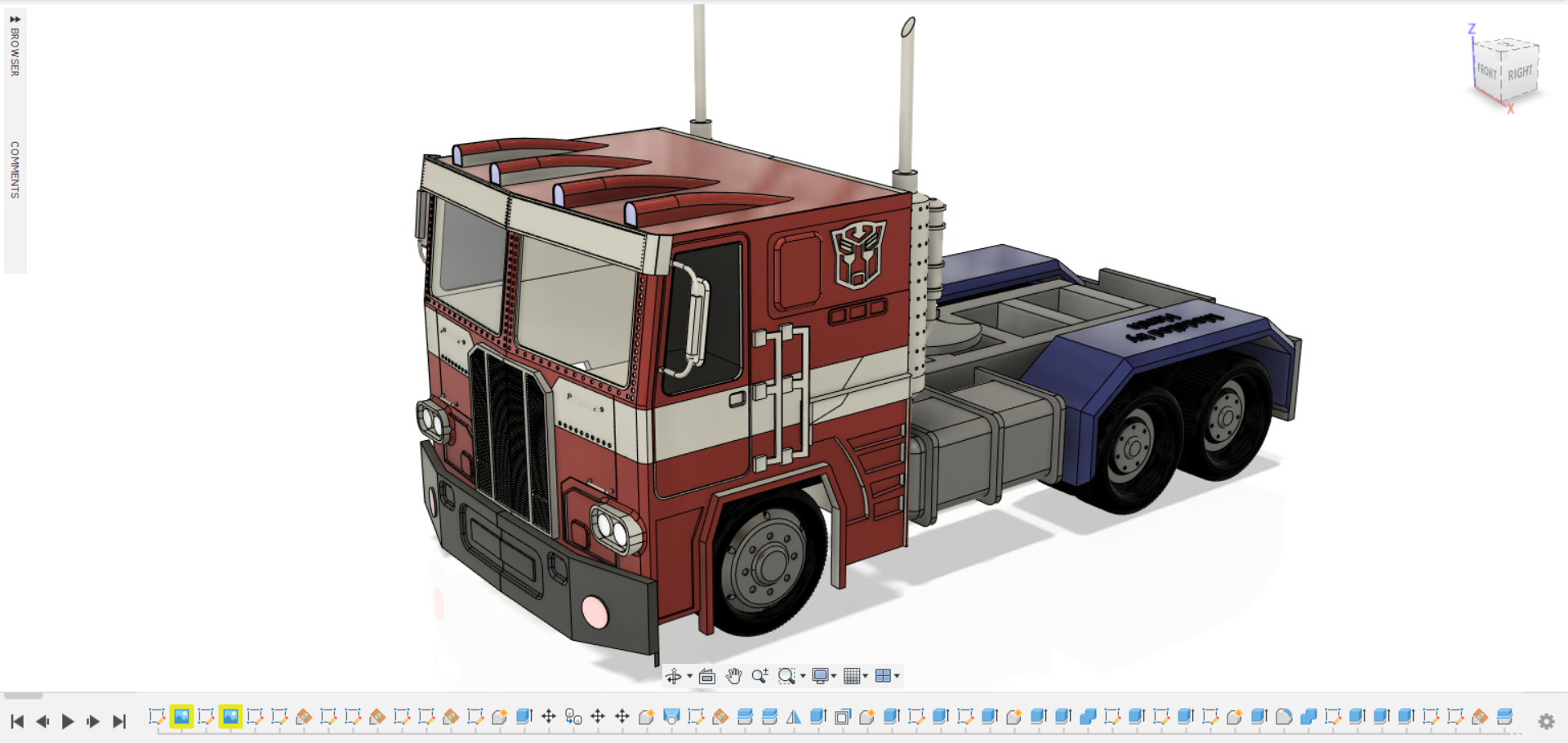 G057458-擎天柱-福莱纳 Fl86 卡车=巴士大巴汽车