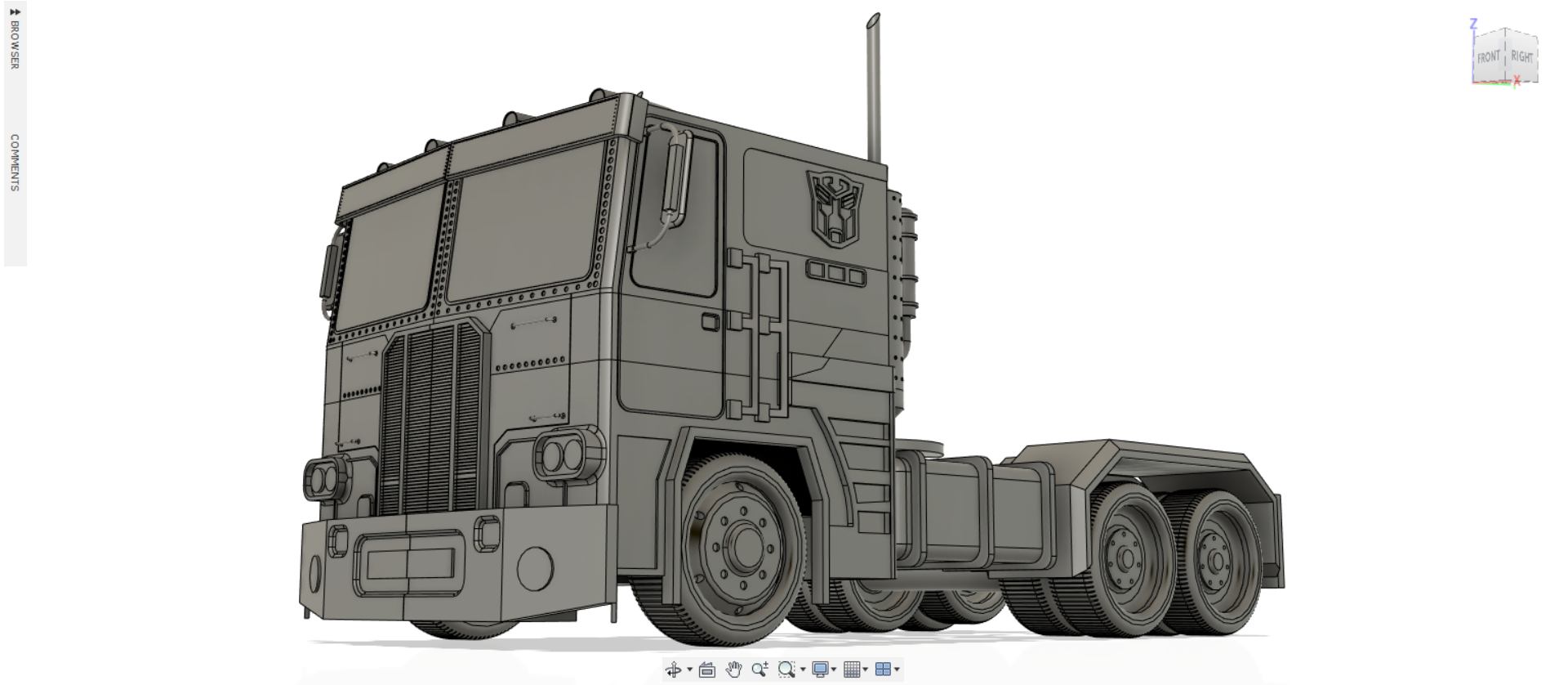 G057458-擎天柱-福莱纳 Fl86 卡车=巴士大巴汽车