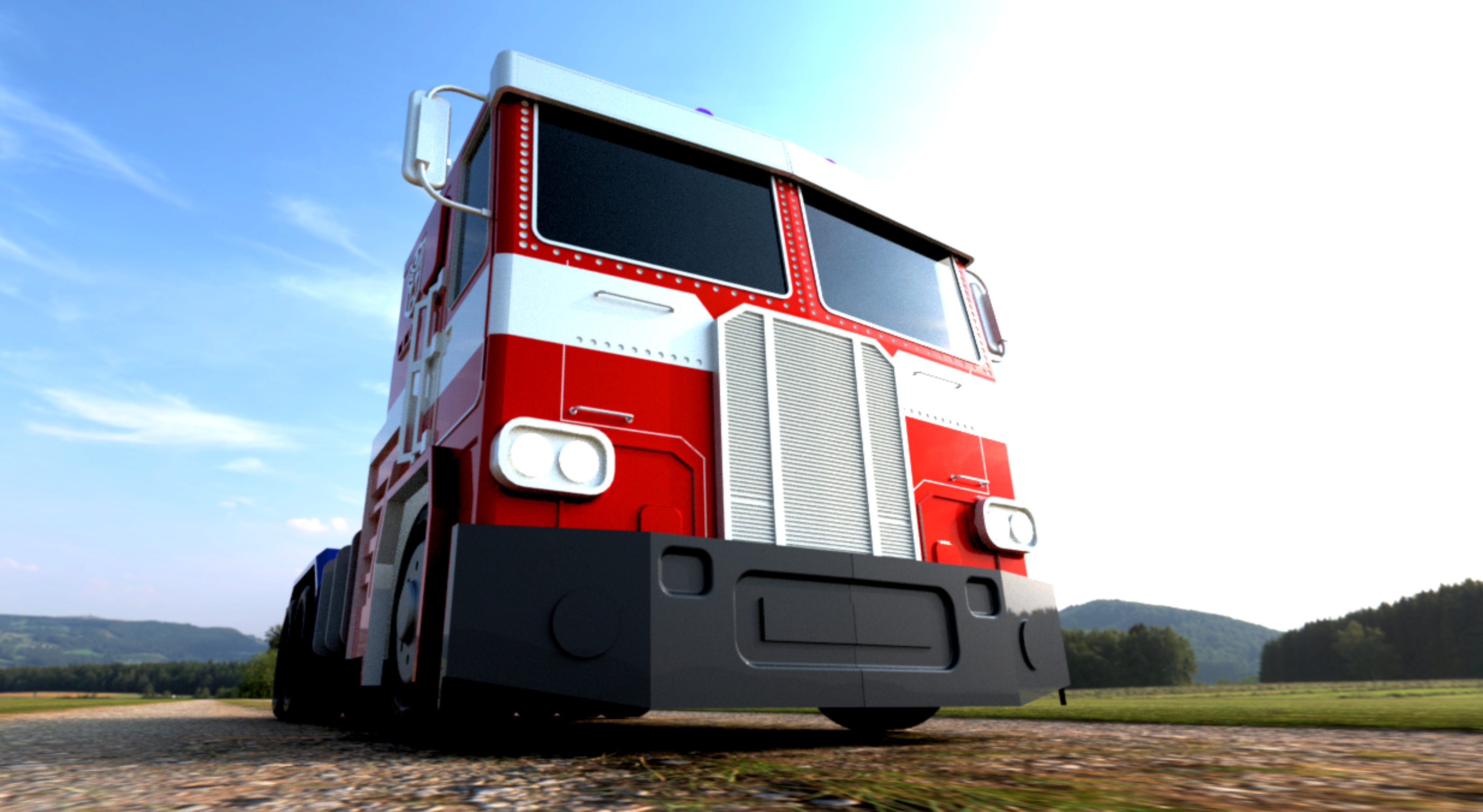 G057458-擎天柱-福莱纳 Fl86 卡车=巴士大巴汽车