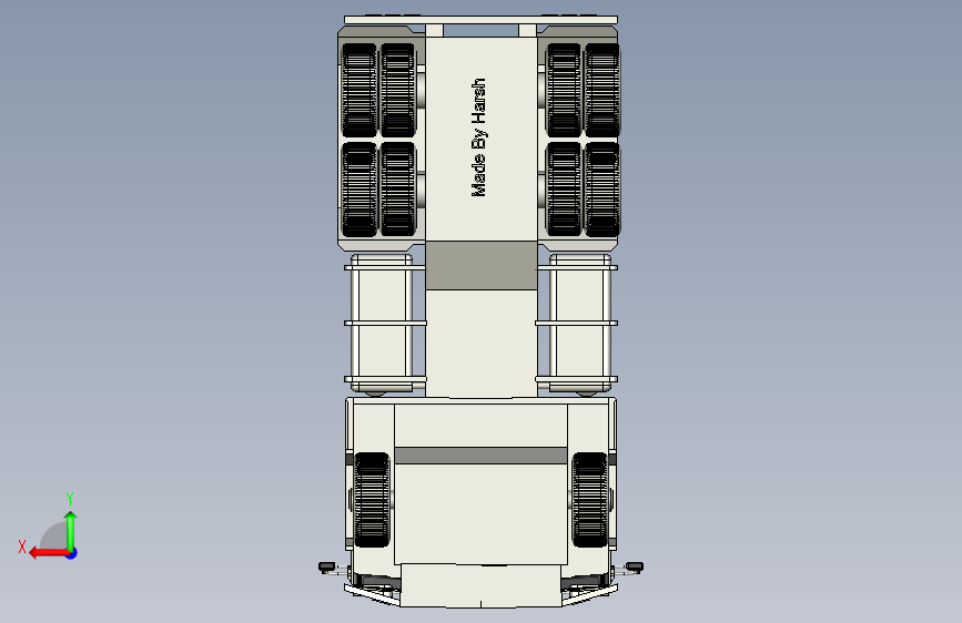 G057458-擎天柱-福莱纳 Fl86 卡车=巴士大巴汽车 背面视图