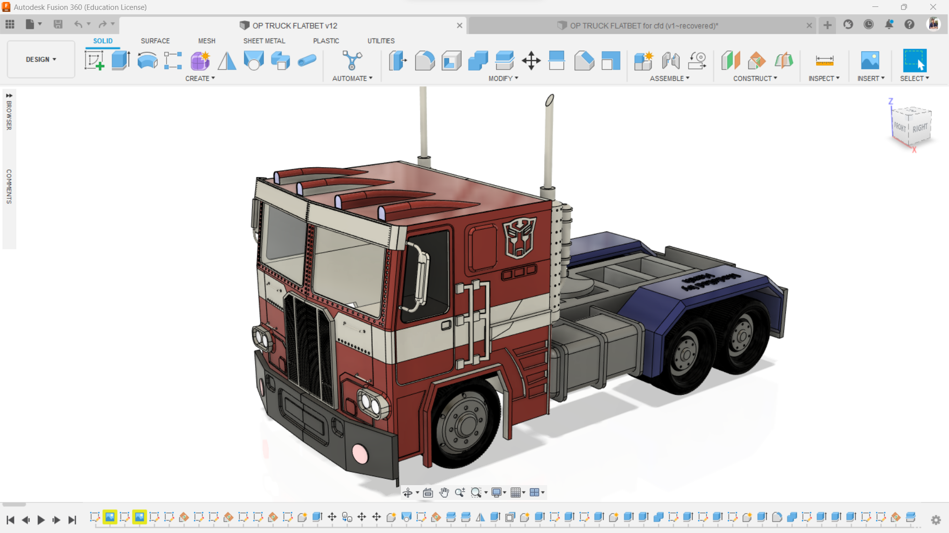 G057458-擎天柱-福莱纳 Fl86 卡车=巴士大巴汽车