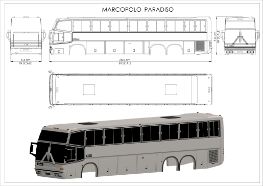 G057241-Marcopolo Paradiso（1_48）用于3D打印=巴士大巴汽车