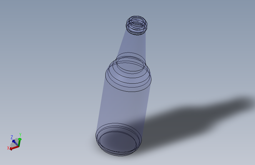 简单带圆角的瓶子 - 简单瓶带圆角 – SolidWorks模型 (1)