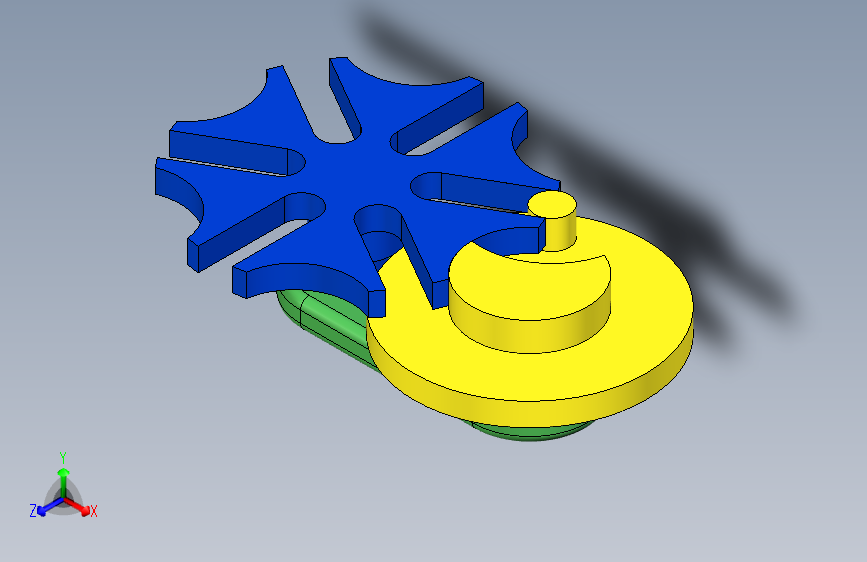 G043188-_6针日内瓦机构动画和运动分析在SolidWorks中_=输送机
