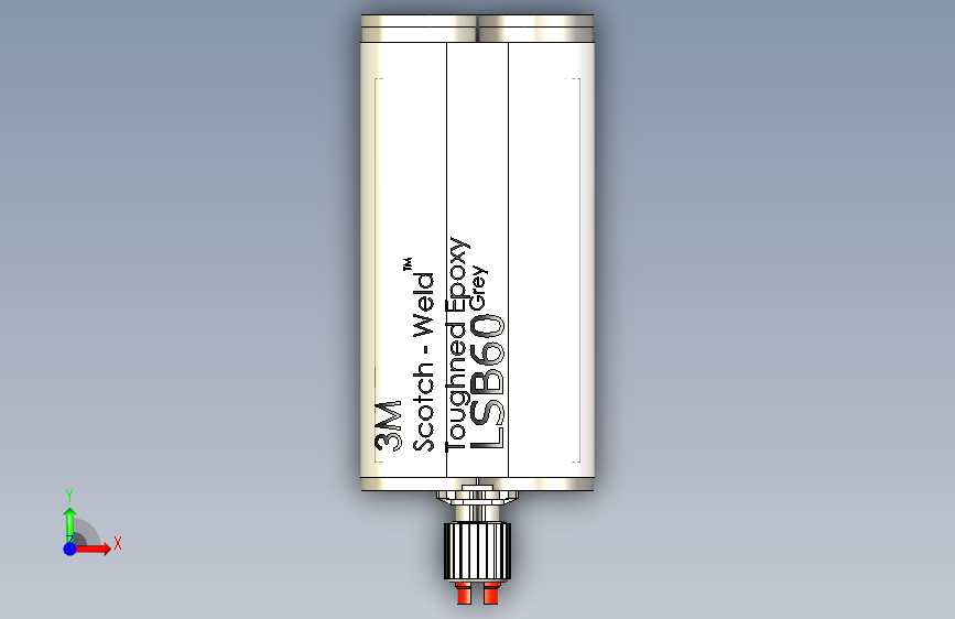G043435-3M环氧树脂胶粘剂容器=集装箱容器 正面视图