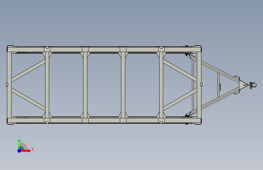 G043514-20英尺集装箱的雪橇+_Sled+under+a+20+foot+container=集装箱容器 正面视图