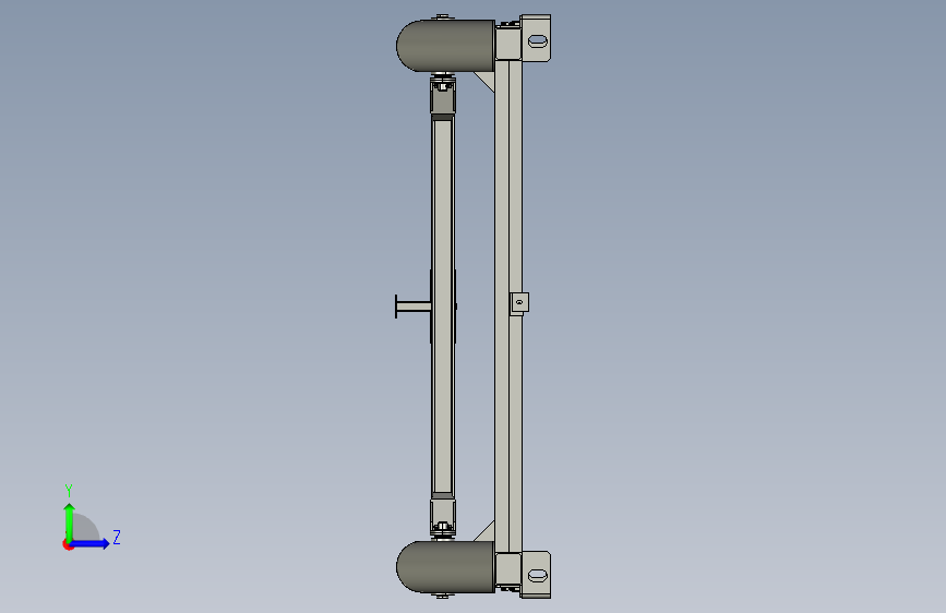 G043514-20英尺集装箱的雪橇+_Sled+under+a+20+foot+container=集装箱容器 左侧视图