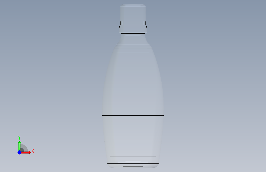 G043623-bottle2+与夹紧盖闭合装置一起使用=集装箱容器 正面视图