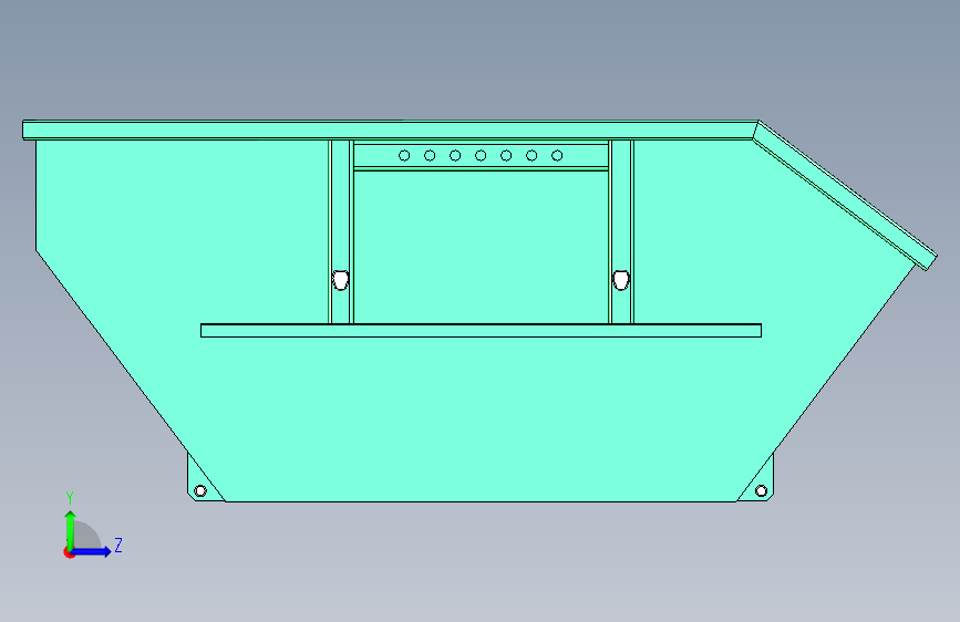 G043701-Garbage+skip+container+mulda+7+m^3=集装箱容器 左侧视图