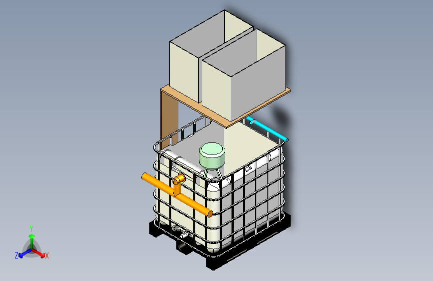G043728-IBC+鱼缸模块=集装箱容器