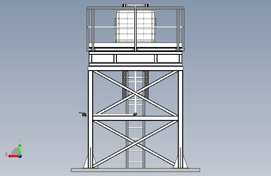 G043775-metal+structure+for+oil+tank=集装箱容器 背面视图