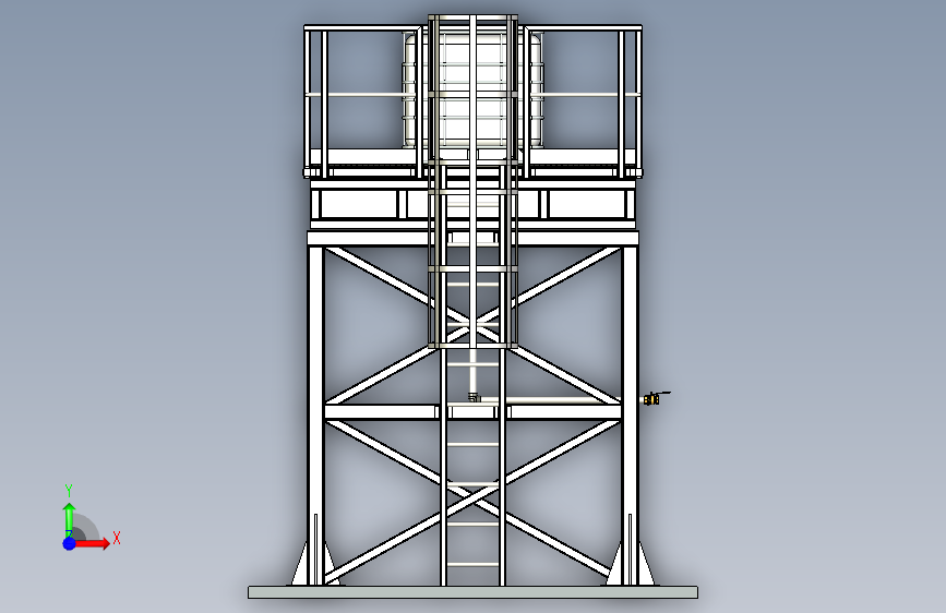 G043775-metal+structure+for+oil+tank=集装箱容器 正面视图