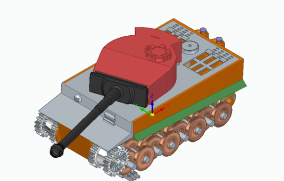 G057640-TIGER 1（带炮塔变体E1）=坦克装甲车