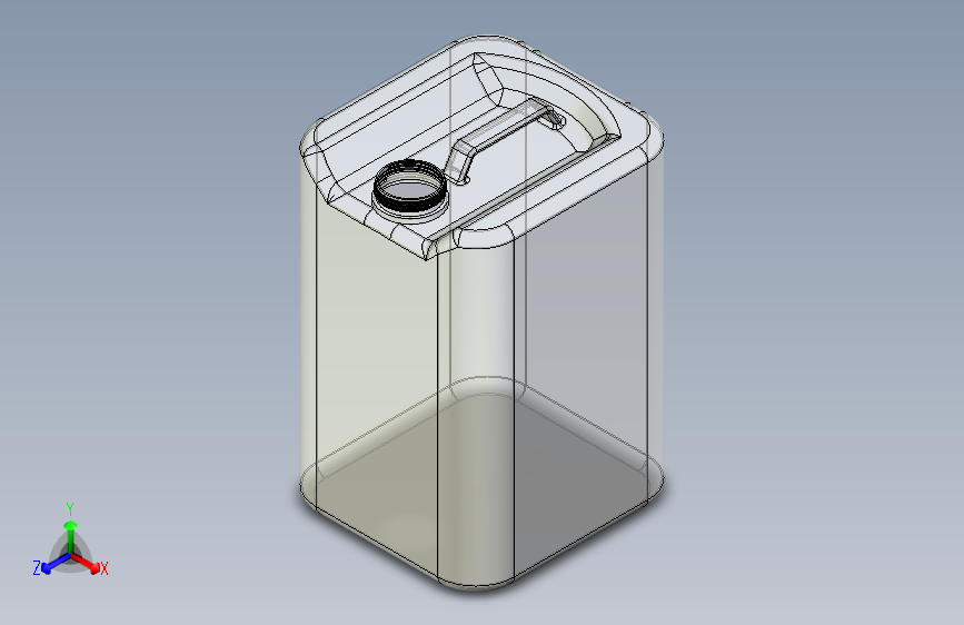 G043998-玻璃瓶液体容器，6加仑长方形=集装箱容器