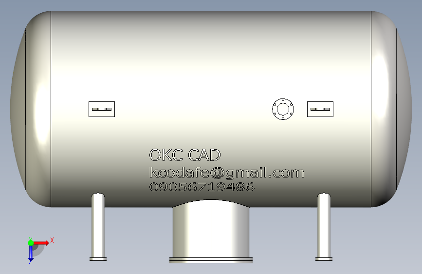 G044379-厚壁压力容器=集装箱容器 俯视图