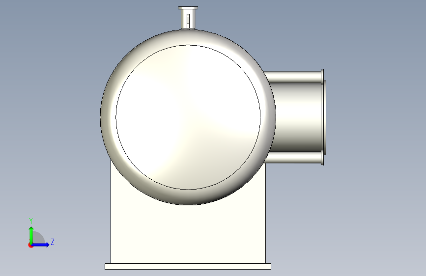 G044379-厚壁压力容器=集装箱容器 左侧视图