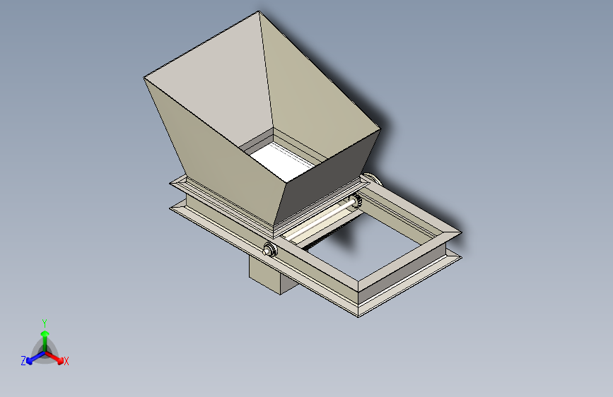 G044793-料斗和闸门机制。=集装箱容器