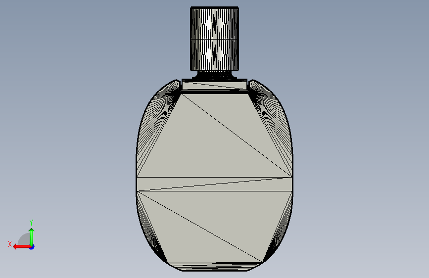 G045466-椭圆形方形迪普蒂克香水瓶带盖=集装箱容器 背面视图