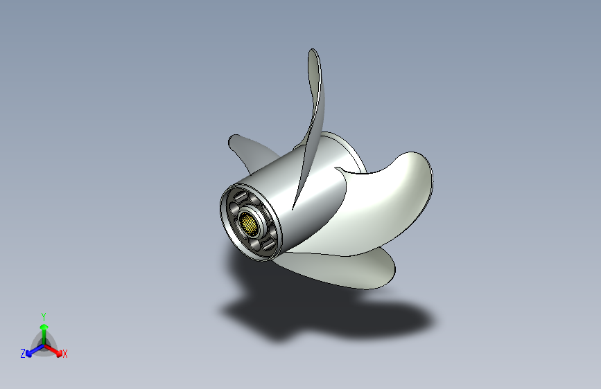 G045962-4叶片船螺旋桨=轮船船体