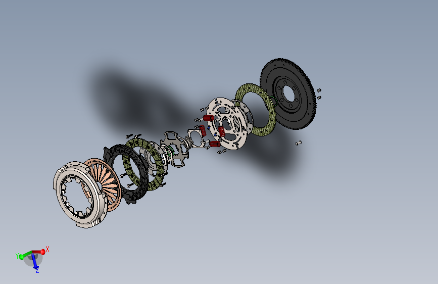 离合器爆炸图模型3D建模 SOLIDWORKS设计