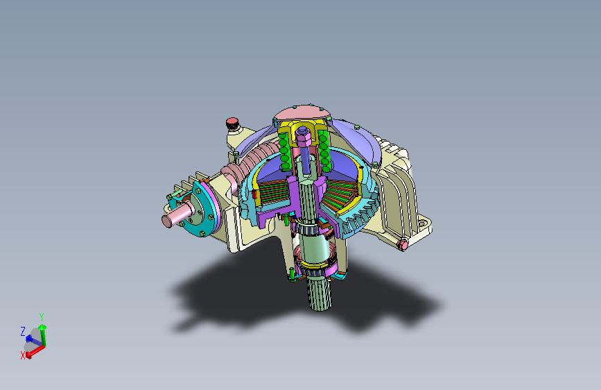 带安全离合器蜗轮箱模型3D图纸 IGS格式