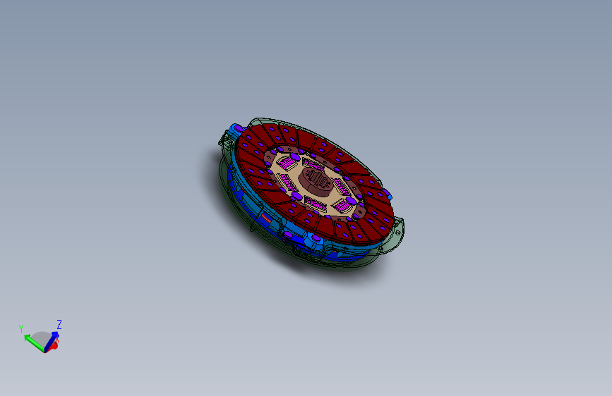 膜片弹簧离合器3D模型图纸 CATIA设计