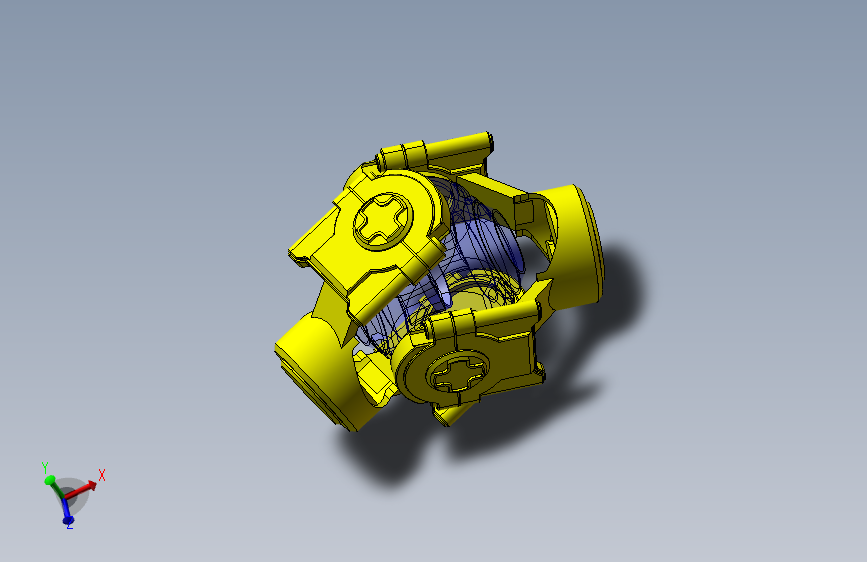 万向节联轴器机构模型3D图纸 Solidworks设计