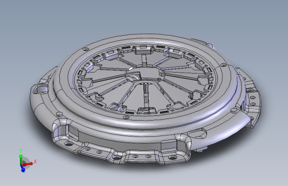 离合器总成3D模型图纸 CATIA设计