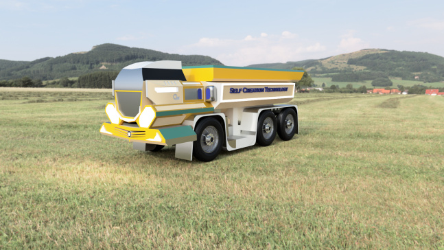 G058361-概念卡车3D建模设计=卡车吊车