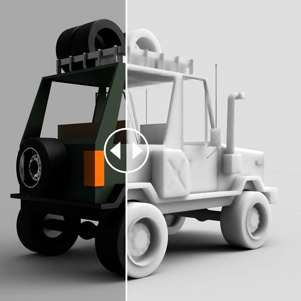 G058405-简单的卡通吉普车=卡车吊车