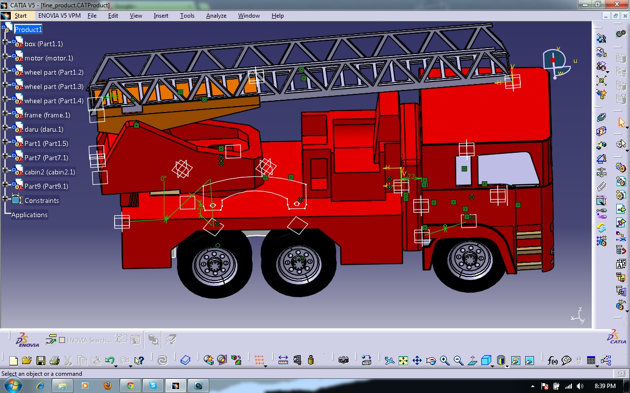 G058927-消防车项目 9 CATIA V5 由 Balazs Barcza=卡车吊车