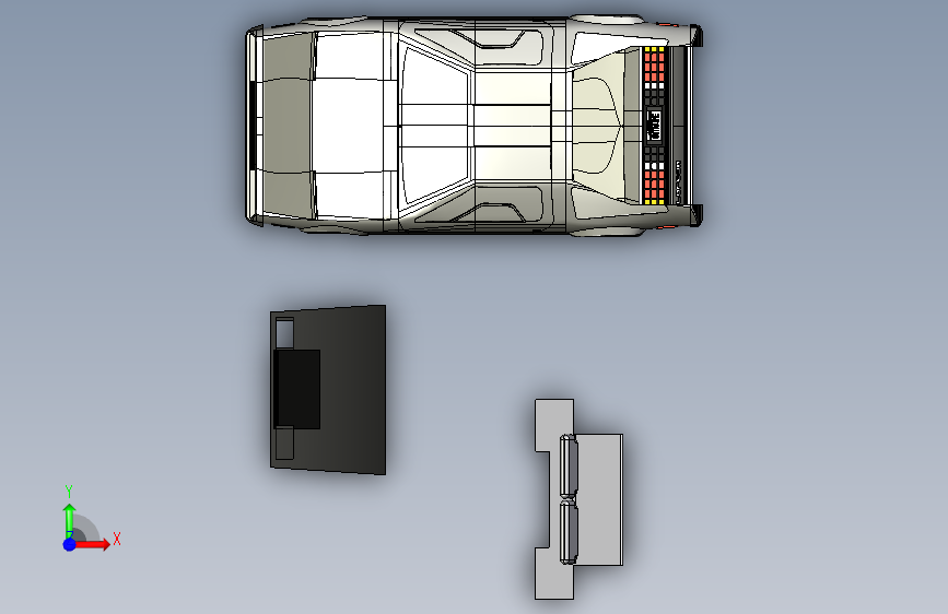 G059204-EV DEROREAN=汽车轿车SUV 正面视图