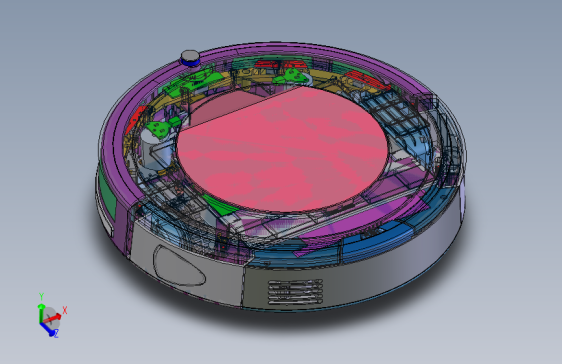 智能扫地机器人  ProE设计 附STP格式