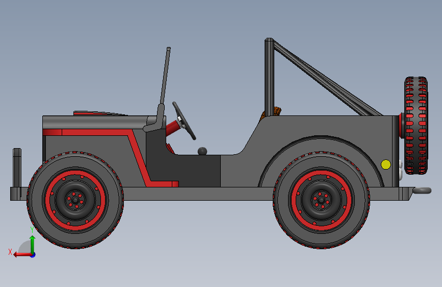 G059323-Jeep 模型_汽车型号=汽车轿车SUV 背面视图