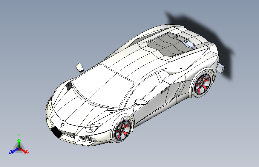 G059352-Lemborghini Aventador=汽车轿车SUV 左侧视图