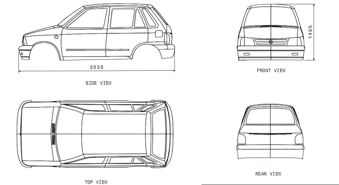G059368-Maruti 800 车身。=汽车轿车SUV