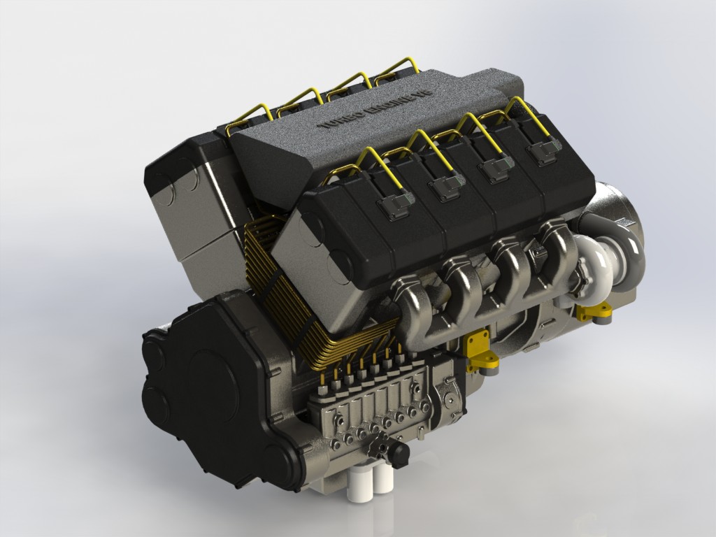 V8涡轮增压柴油机