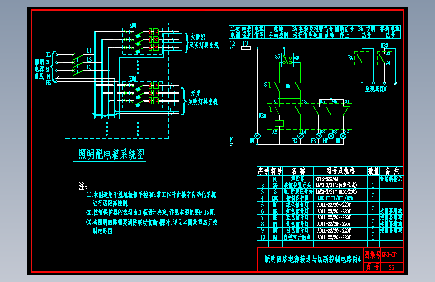 KB0-CC-25照明回路电源接通与切断控制电路图4