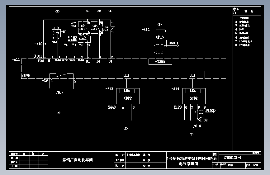 1号炉倾动逆变器I控制回路-变频调速系统