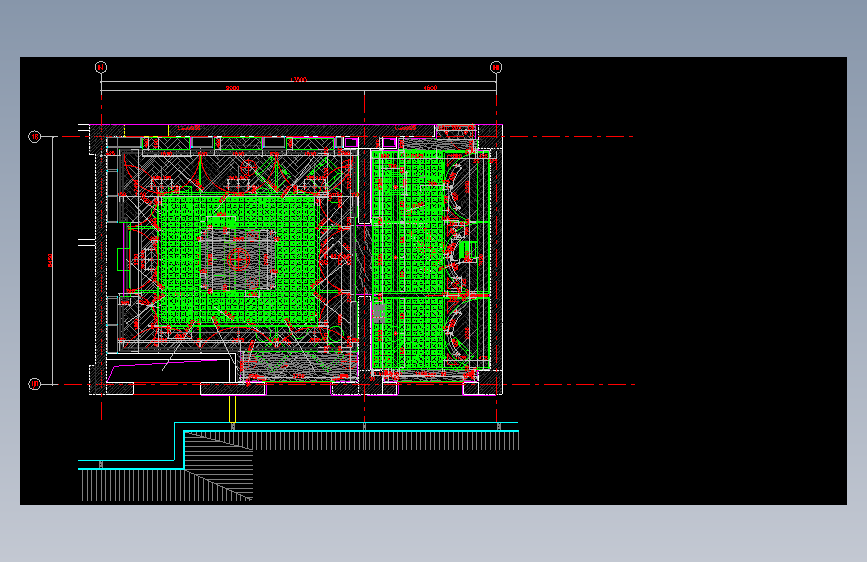 006-总裁书吧设计施工图(含效果)-CAD、JPG 主视图