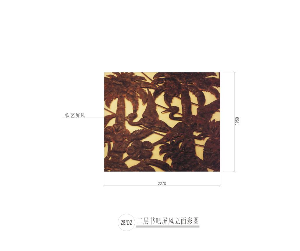 008-34平米小型书吧装修图-CAD