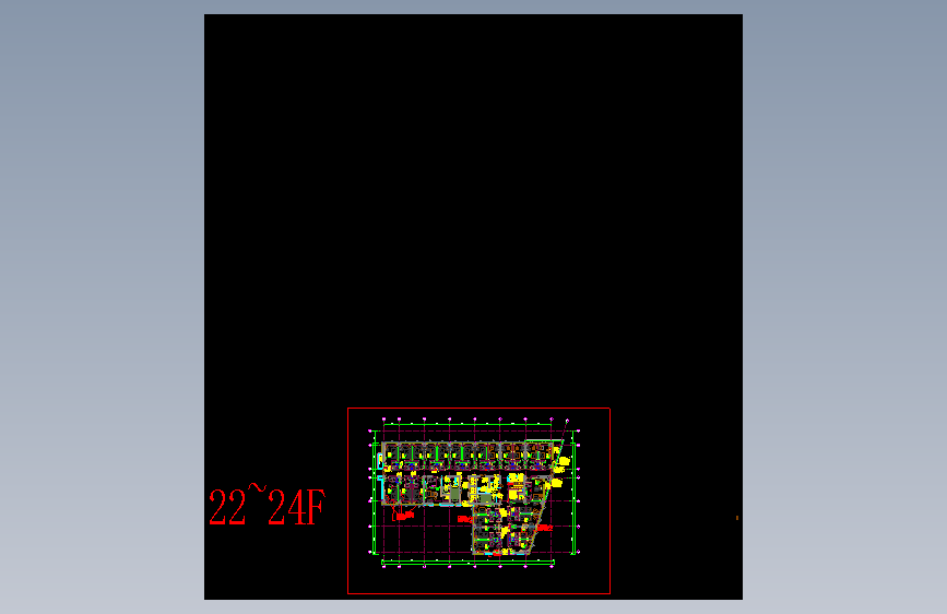 F22-24层客房层平面布置图