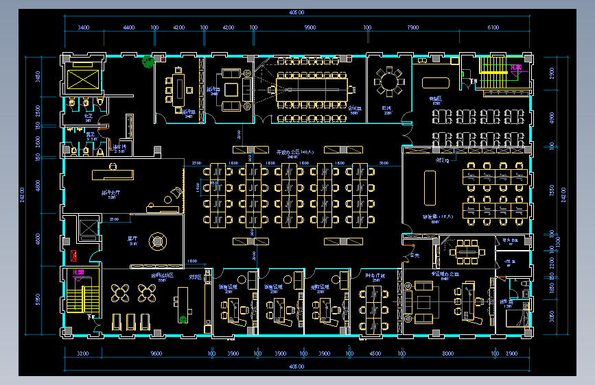 办公室布局方案CAD5