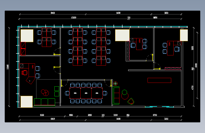 办公室布局方案CAD22