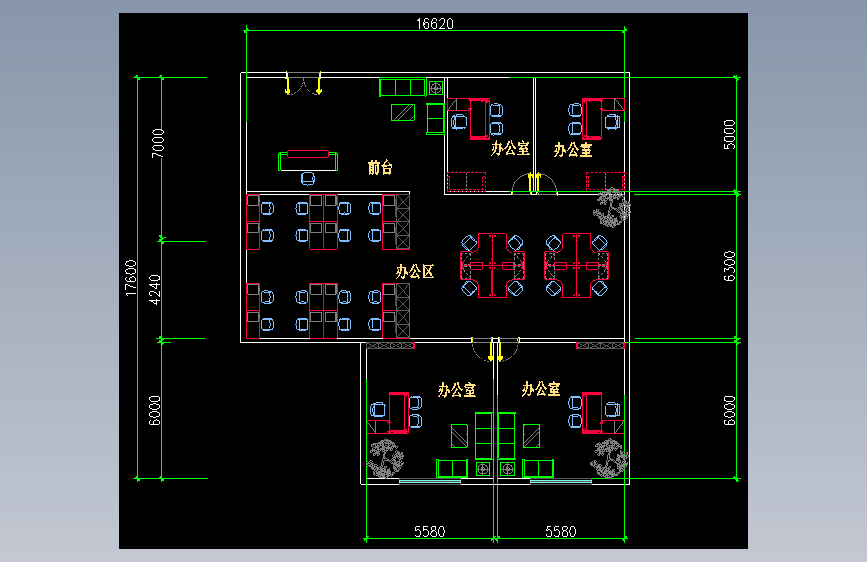 办公室布局方案CAD25