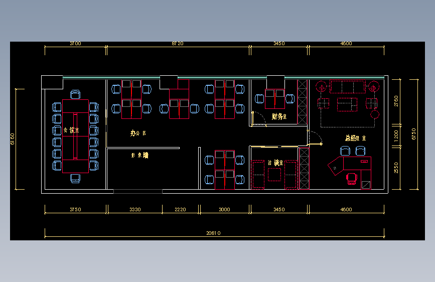 办公室布局方案CAD27