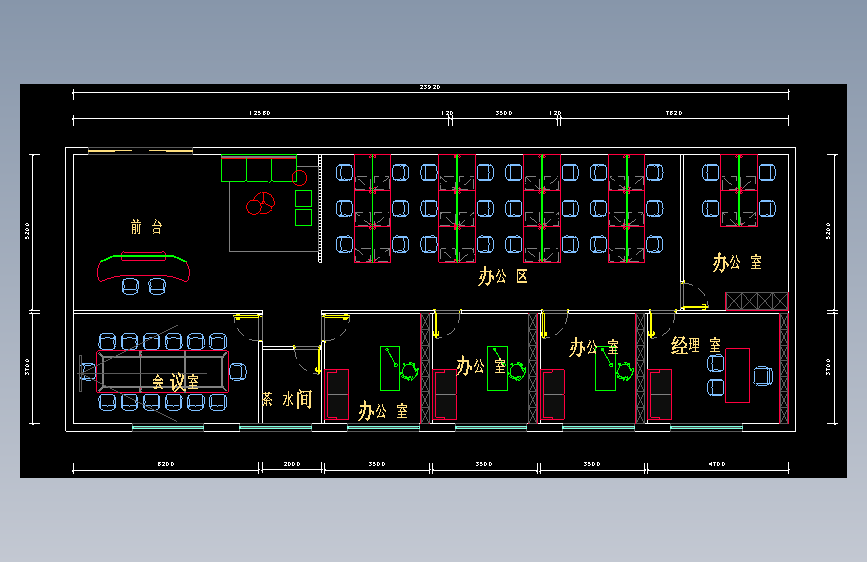 办公室布局方案CAD28
