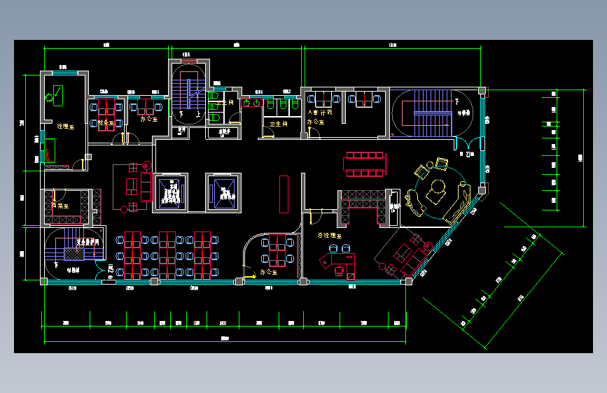 办公室布局方案CAD31